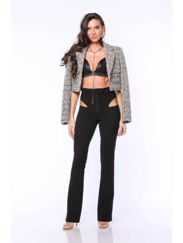 TGH ULTRAMODERN CUT-OUT SIDES HIGH-WAIST STRAIGHT PANTS