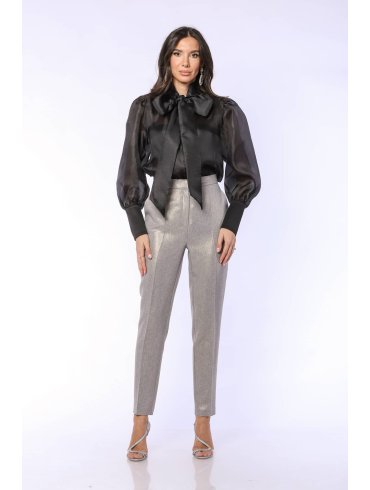 TGH ORGANZA VICTORIAN STYLE BOW SHIRT