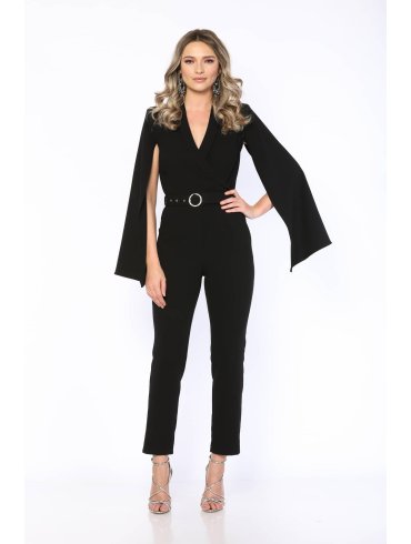 MARMURI JEWELLERY BELT CAPE STYLE JUMPSUIT