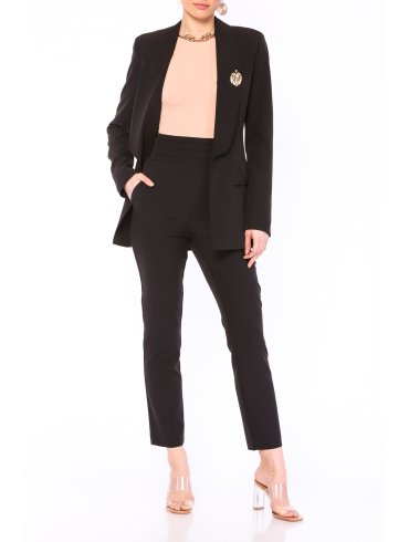 MARMURI PLEATED HIGH-WAIST CIGARETTE PANTS