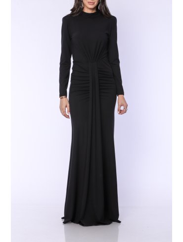 TGH ROCHIE MAXI CHARLOTTE CU MANECI LUNGI SI SPATE DECUPAT