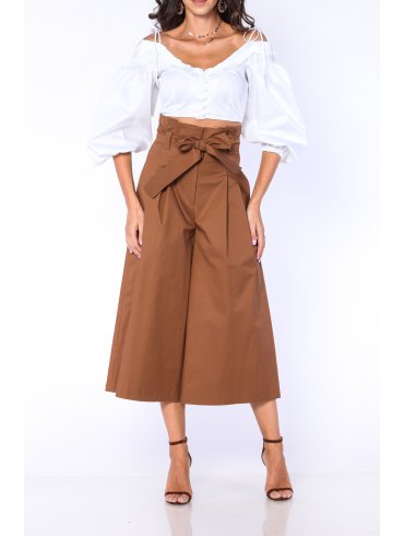 POESSE PAPER BAG WAIST CULOTTES PANTS