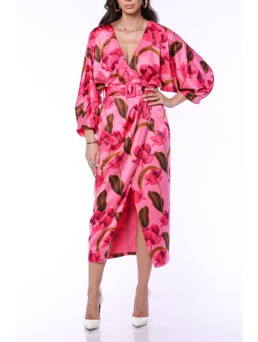 TGH ROCHIE MIDI KIMONO CORAL