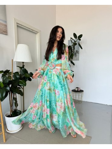 TGH ROCHIE MAXI DECUPATA AQUA ROSE