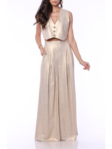 TGH LINO PALAZZO HIGH WAIST GOLD SUNSET PANTS