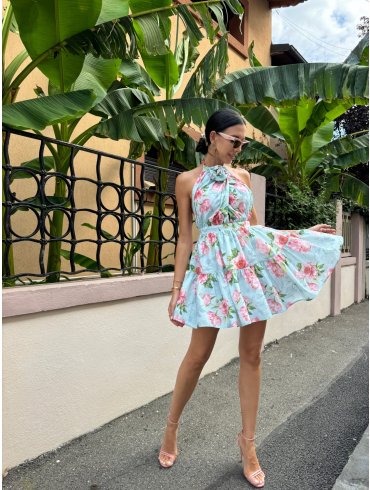 TGH CROPPED BACK ROSE BLISS MINI DRESS 