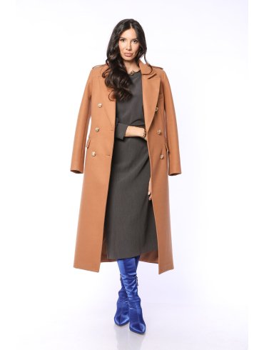 TGH PALTON MIDI POLISHED CU NASTURI AURII