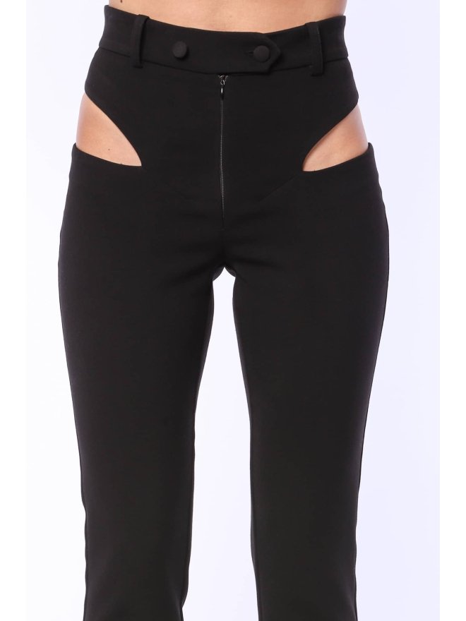 TGH ULTRAMODERN CUT-OUT SIDES HIGH-WAIST STRAIGHT PANTS