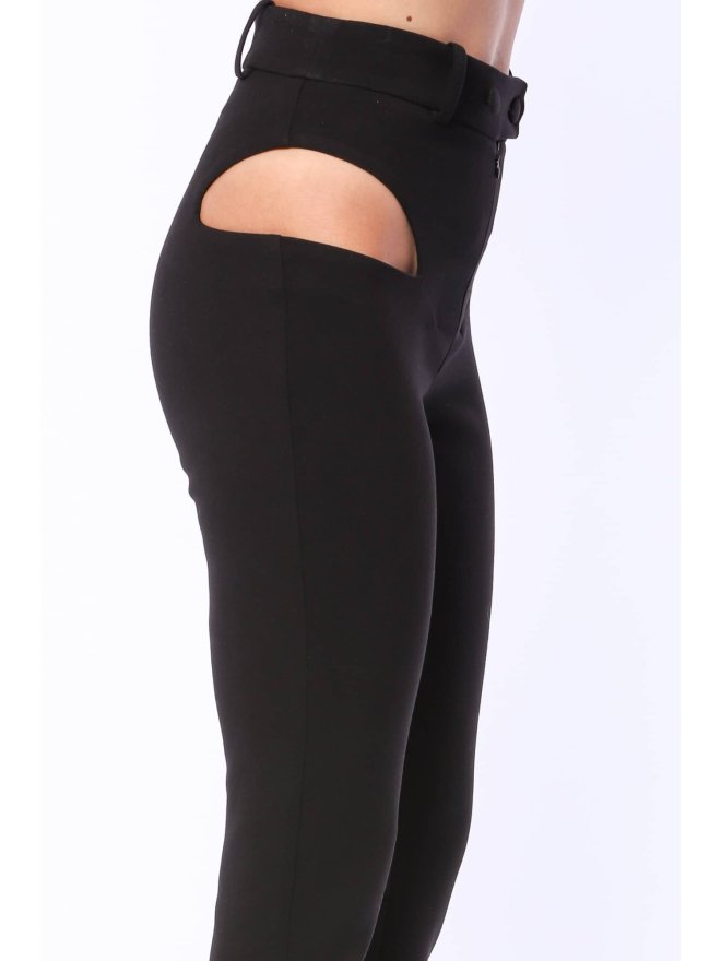 TGH ULTRAMODERN CUT-OUT SIDES HIGH-WAIST STRAIGHT PANTS