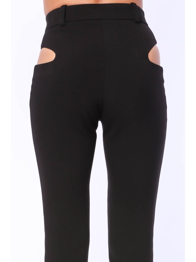 TGH ULTRAMODERN CUT-OUT SIDES HIGH-WAIST STRAIGHT PANTS