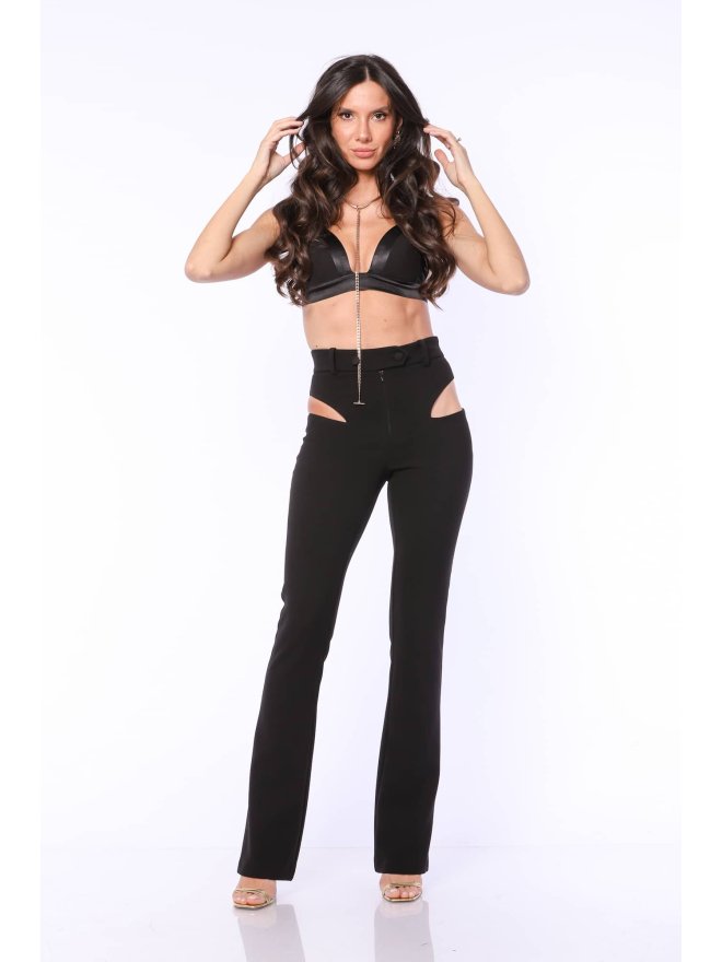TGH ULTRAMODERN CUT-OUT SIDES HIGH-WAIST STRAIGHT PANTS