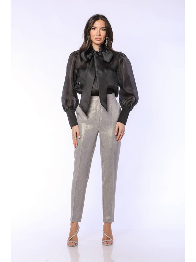 TGH ORGANZA VICTORIAN STYLE BOW SHIRT