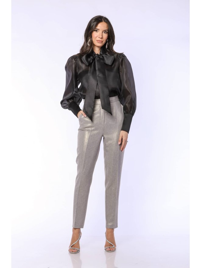 TGH ORGANZA VICTORIAN STYLE BOW SHIRT