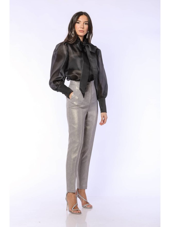 TGH ORGANZA VICTORIAN STYLE BOW SHIRT
