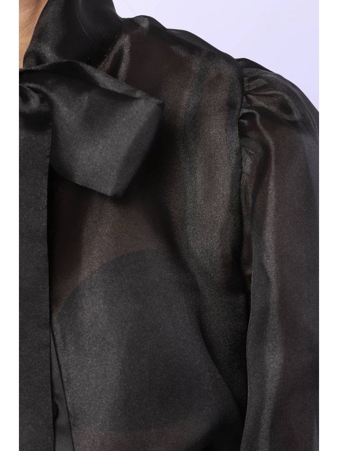 TGH ORGANZA VICTORIAN STYLE BOW SHIRT