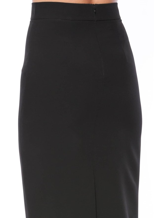 POESSE SO STYLISH JEWELLERY DETAILS MIDI SKIRT