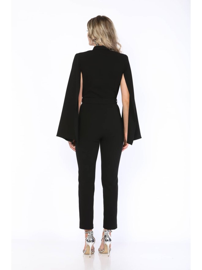 MARMURI JEWELLERY BELT CAPE STYLE JUMPSUIT