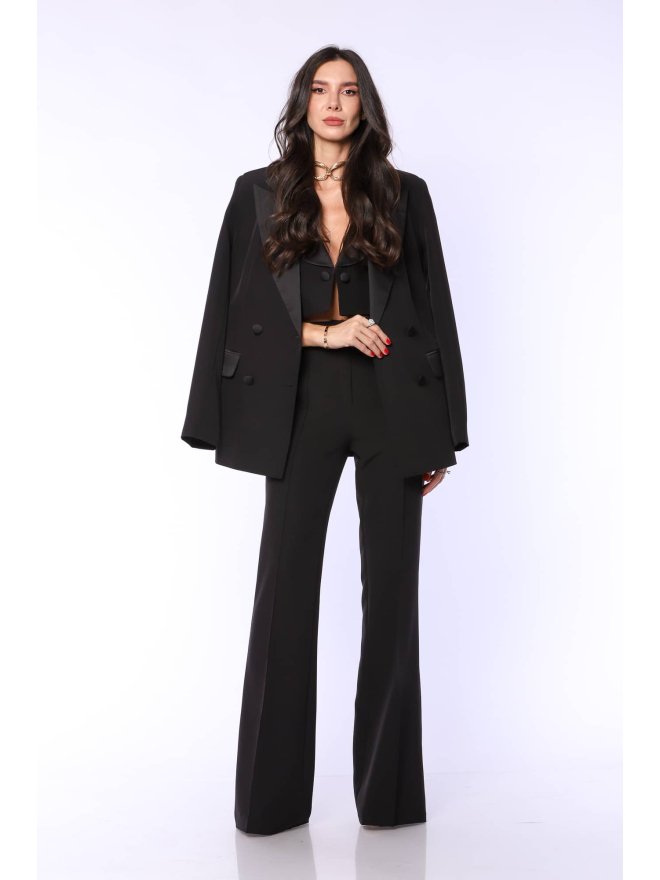 TGH TUXEDO GIRL SATIN LAPELS BLAZER