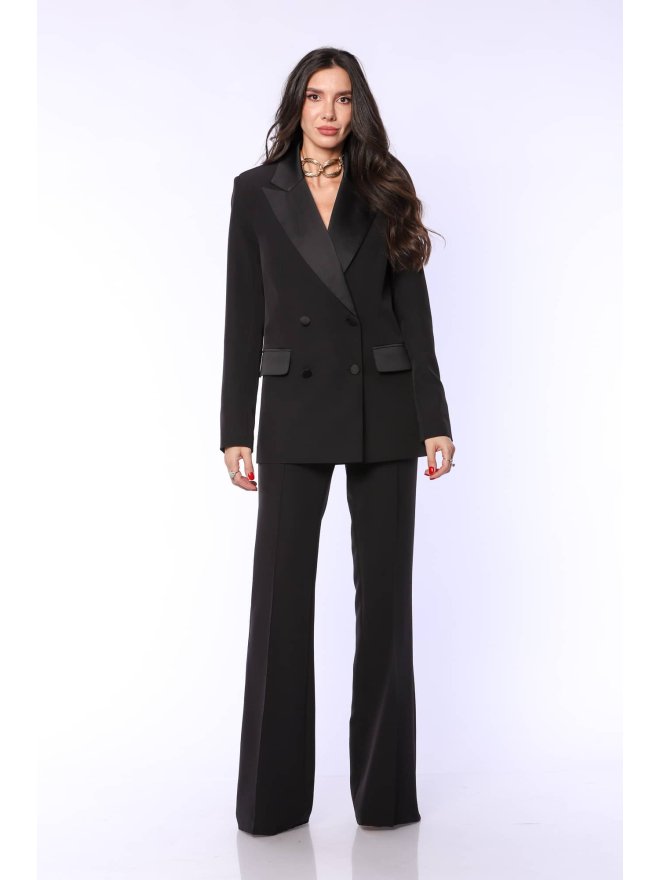 TGH TUXEDO GIRL SATIN LAPELS BLAZER