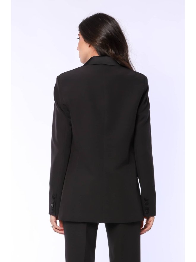 TGH TUXEDO GIRL SATIN LAPELS BLAZER