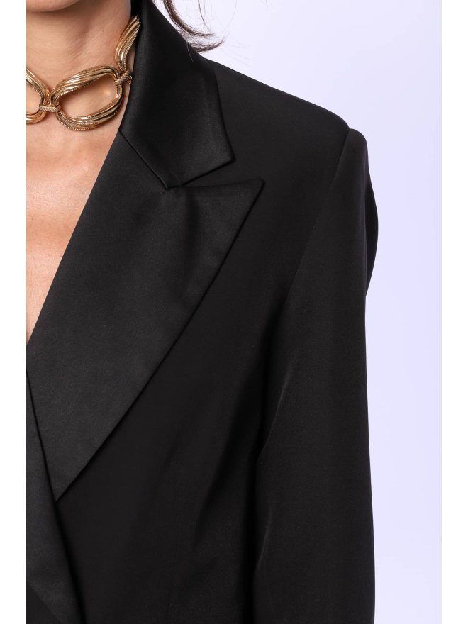 TGH TUXEDO GIRL SATIN LAPELS BLAZER