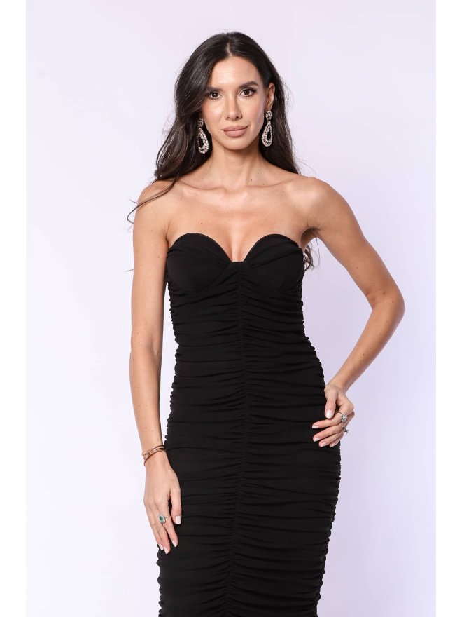 TGH CORSET HOT&INVITING DRAPED MIDI DRESS