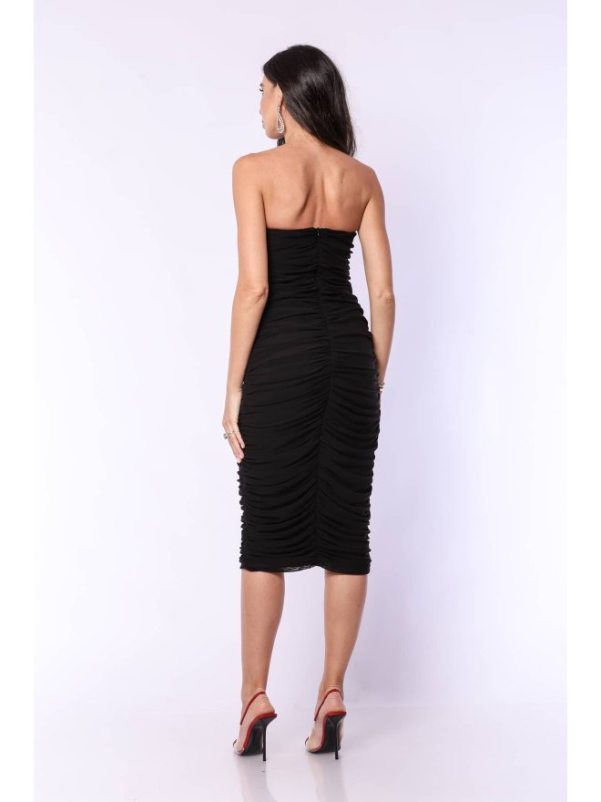 TGH CORSET HOT&INVITING DRAPED MIDI DRESS