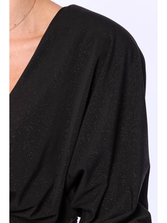 TGH GLITTERY LYCRA FRONT SLIT MAXI DRESS