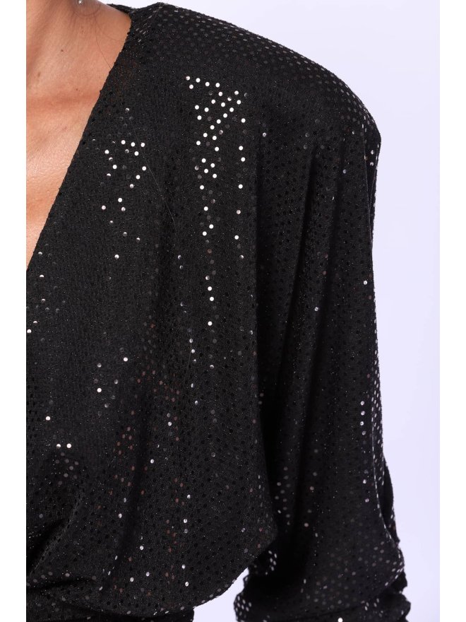 TGH CINEMA STAR SEQUINS DEEP SLIT MAXI DRESS