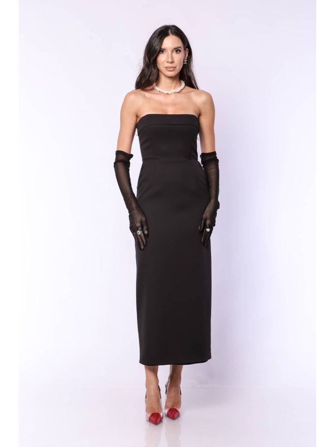 TGH EVENT CORSET&GLOVES MIDI DRESS