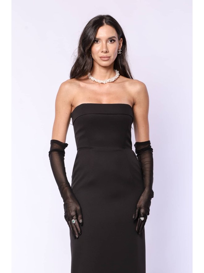 TGH EVENT CORSET&GLOVES MIDI DRESS