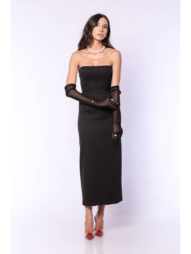 TGH EVENT CORSET&GLOVES MIDI DRESS