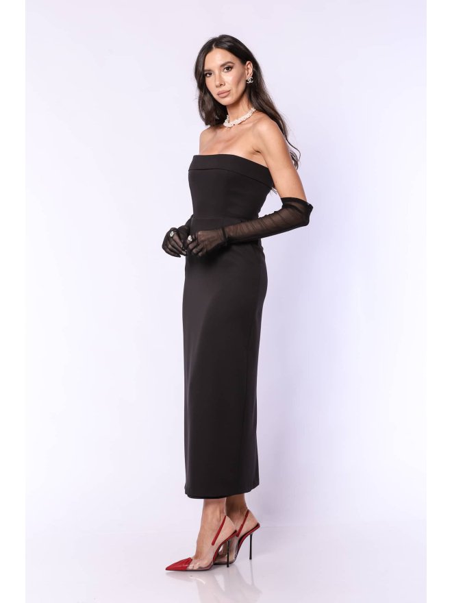 TGH EVENT CORSET&GLOVES MIDI DRESS