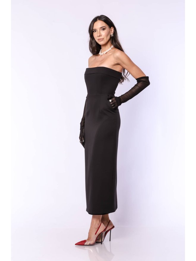 TGH EVENT CORSET&GLOVES MIDI DRESS