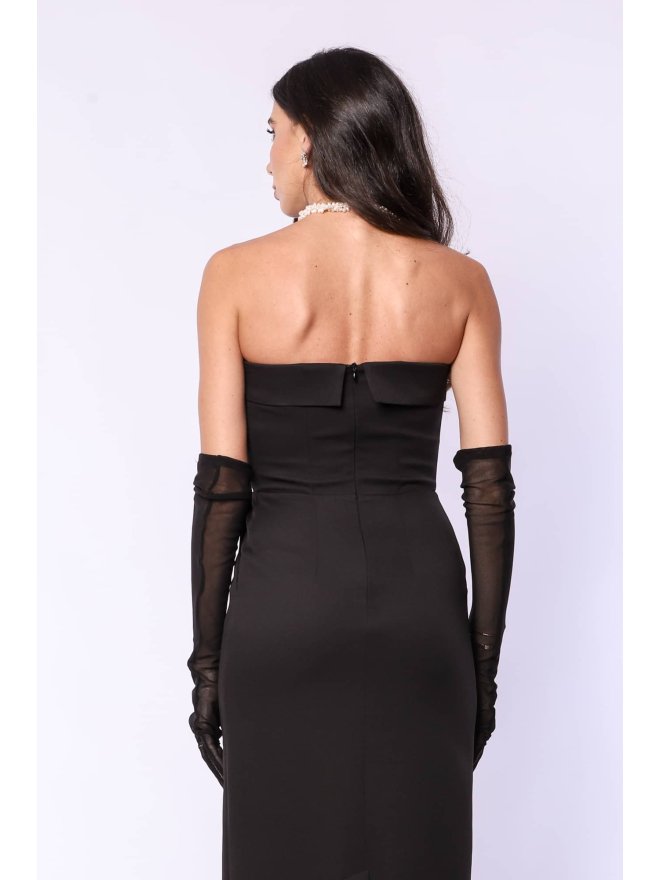 TGH EVENT CORSET&GLOVES MIDI DRESS