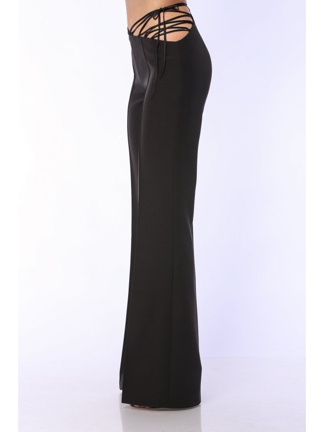 TGH PANTALONI EVAZATI DARING CU SNURURI LATERALE