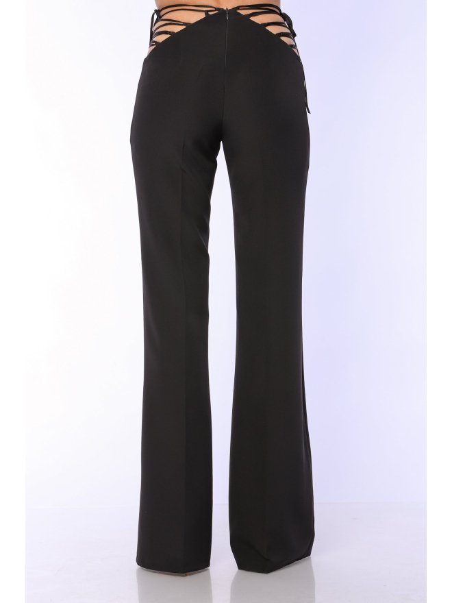 TGH PANTALONI EVAZATI DARING CU SNURURI LATERALE