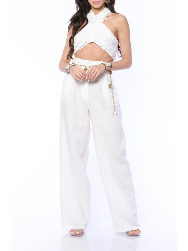 TGH LINO CROP TOP CRISS-CROSS