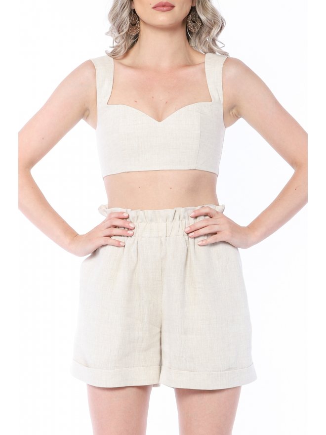 MARMURI LINO CROP TOP DIN IN SUNNY DAYS