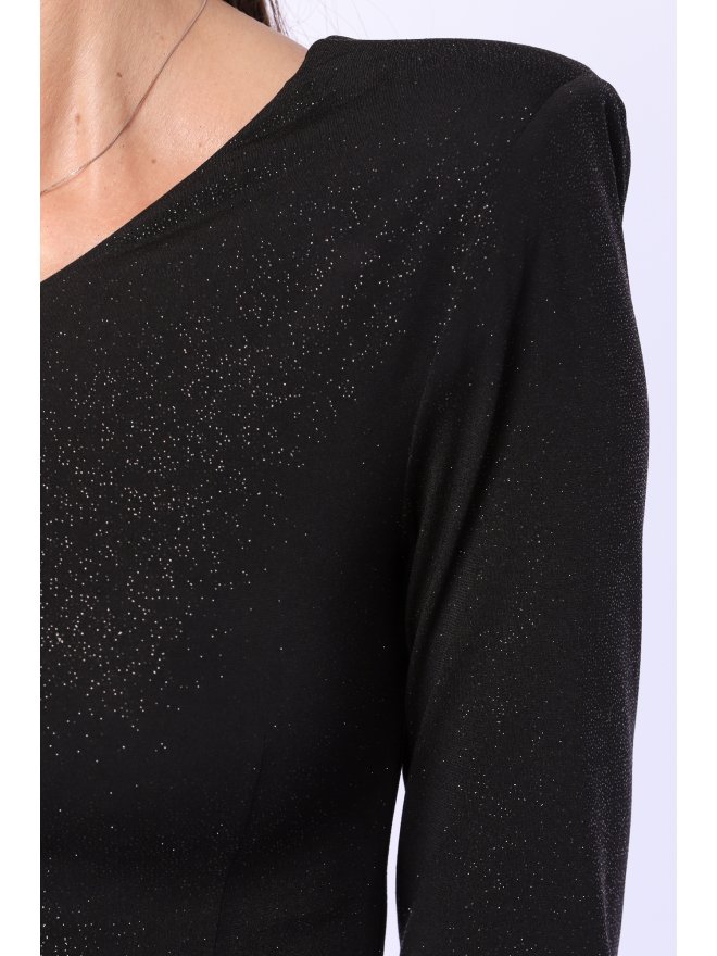 TGH ROCHIE MIDI DIN LYCRA CU O MANECA SLIT&RING
