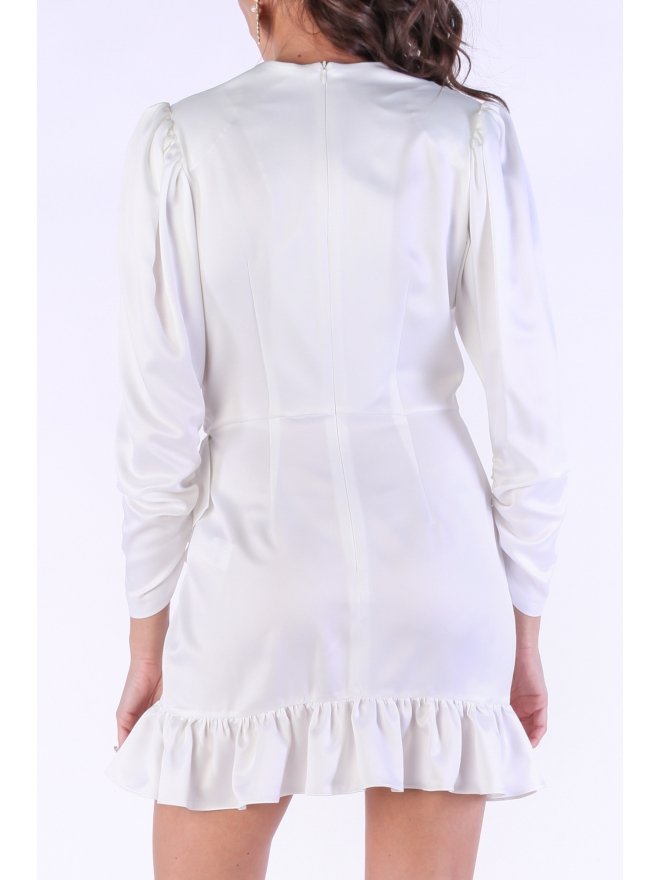 MARMURI ROCHIE MINI DIN SATIN STIL PARTE-PESTE-PARTE CU VOLAN