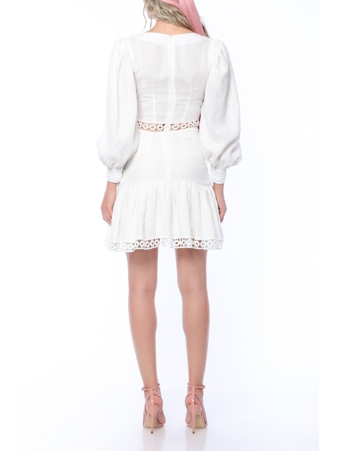 MARMURI LINO ROCHIE MINI CU TALIE BRODATA SI VOLAN