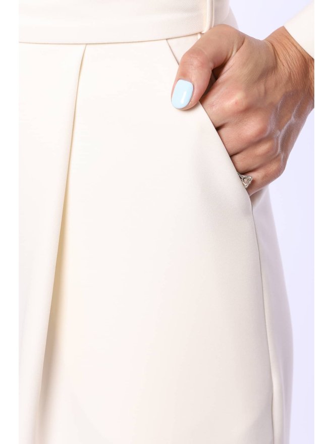 TGH SALOPETA PALAZZO CU MANECI LUNGI SI DETALII BIJUTERIE