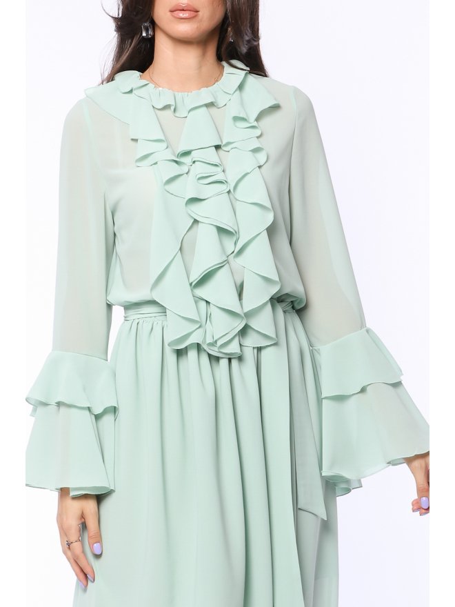 TGH ROCHIE MIDI ALL OVER RUFFLES ETHEREAL