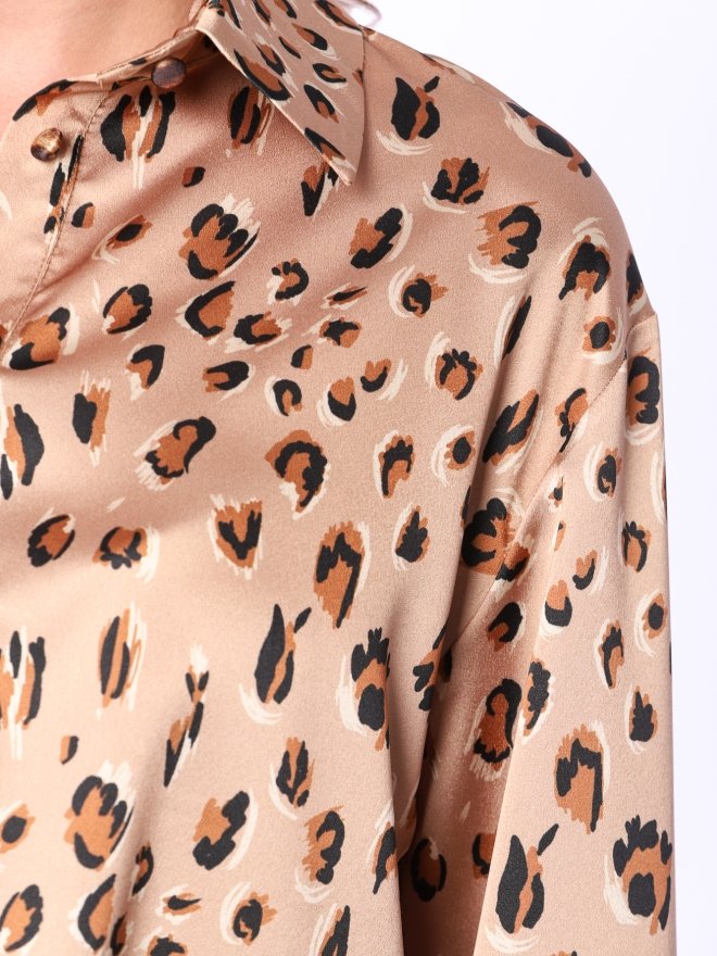 TGH CAMASA ANIMAL PRINT CU MANSETE LATE