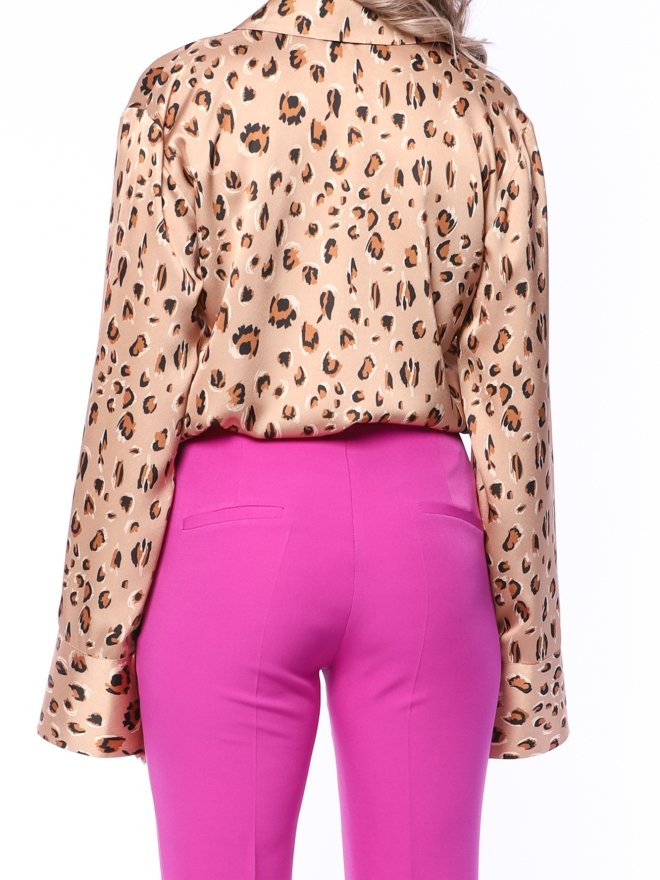 TGH CAMASA ANIMAL PRINT CU MANSETE LATE