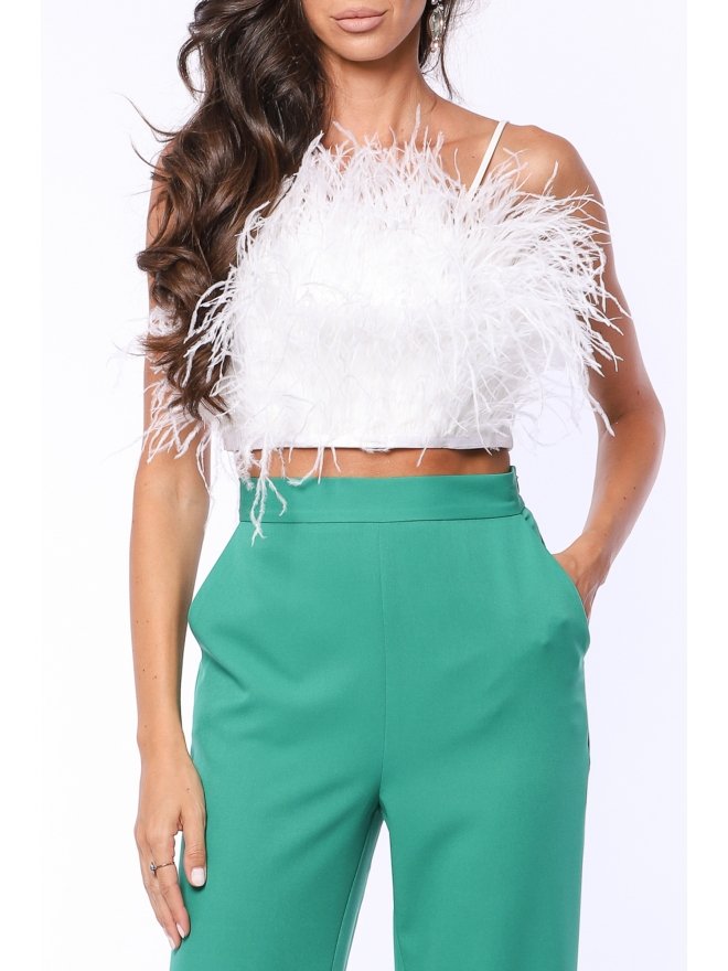 TGH CROP-TOP EXQUISITE FEATHERS