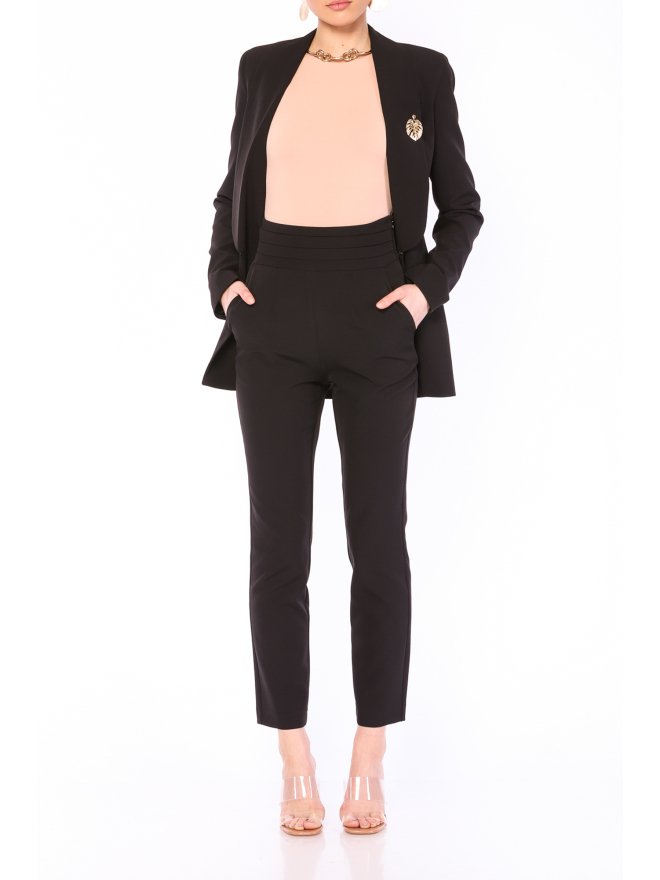 MARMURI PLEATED HIGH-WAIST CIGARETTE PANTS