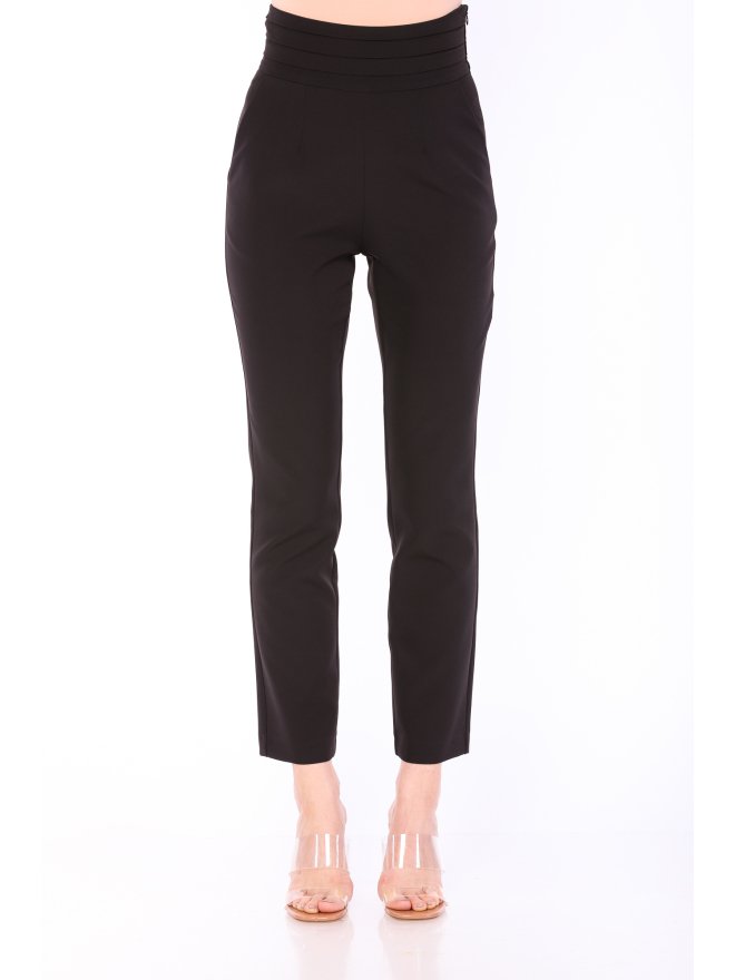 MARMURI PLEATED HIGH-WAIST CIGARETTE PANTS