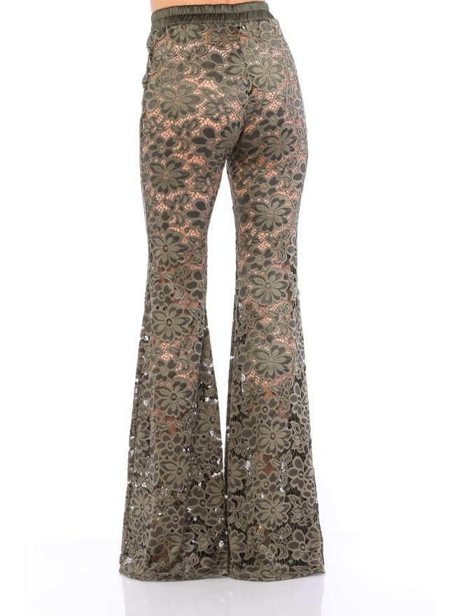 TGH PROVOCATIVE LACE FLARED PANTS